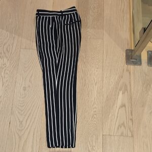 Banana Republic Black and White Striped Women's Trousers